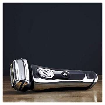 Braun Series 9 Electric Wet & Dry Foil Shaver with Precision Beard Trimmer for Men, Rechargeable, Clean & Charge Station & Leather Travel Case, 9296CC