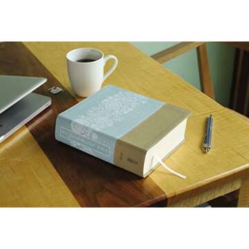 NIV, Journal the Word Bible, Large Print, Leathersoft, Teal/Tan: Reflect, Journal, or Create Art Next to Your Favorite Verses