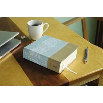 NIV, Journal the Word Bible, Large Print, Leathersoft, Teal/Tan: Reflect, Journal, or Create Art Next to Your Favorite Verses