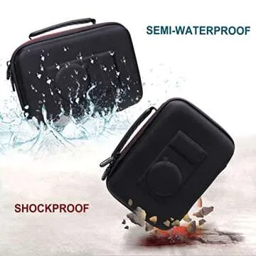 Camera Case Compatible with Sony Alpha ZV-E10 / ZV-1F / ZV-1 / ZV-1 II / ZVE10 II Vlog Camera with Shoulder Strap by LTGEM, Fits Vlogger Accessory Kit Tripod and Microphone,Black+Grey