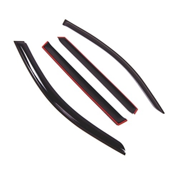 TuningPros Outside Mount Window Vent Visors Rain Guards for BMW X3 2011-2017 | 4 Pcs Smoke Tinted Wi...