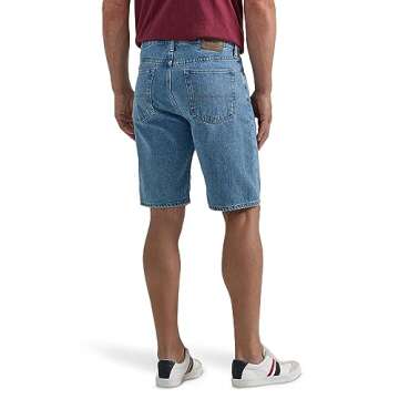 Wrangler Authentics Men's Classic Relaxed Fit Five Pocket Jean Short, Light Stonewash, 42