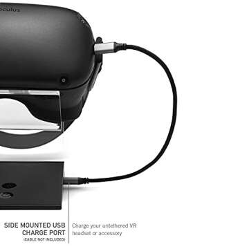 Asterion The Original Universal Illuminated RGB VR Charging Stand for Meta Quest 3 | 2 | 1 | Pro, Oculus, Vision Pro, HTC, Rift-s, PSVR, Index All VR Headsets | Black Aura v1.0