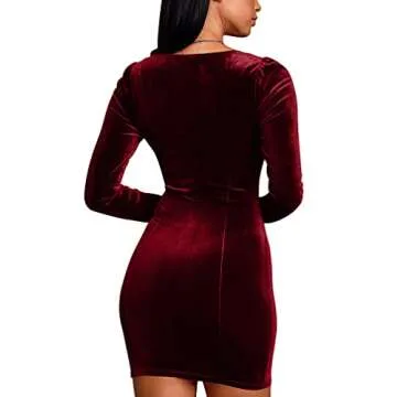 Elegant Women's Velvet Bodycon Dress for All Occasions