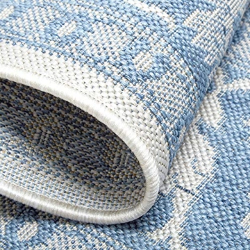 Home Dynamix Nicole Miller Patio Country Ayana Indoor/Outdoor Area Rug, 7'9"x10'2", Traditional Gray/Blue