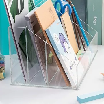 YestBuy Acrylic Desk Organizer for Office and Makeup Essentials