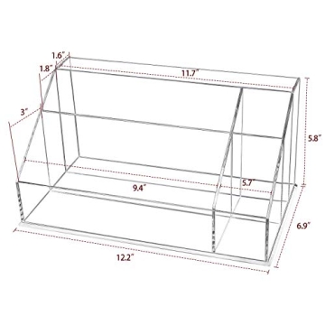 YestBuy Acrylic Desk Organizer for Office and Makeup Essentials