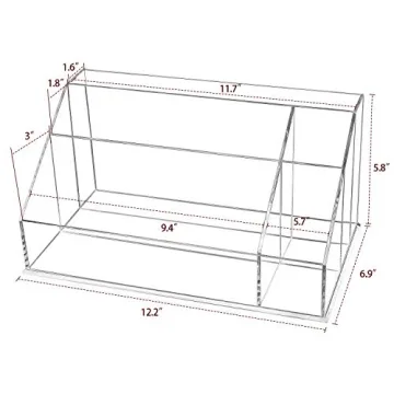 YestBuy Acrylic Desk Organizer for Office and Makeup Essentials