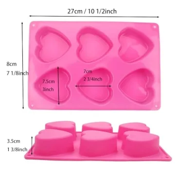 BAKER DEPOT Heart Silicone Mold for Chocolate and More