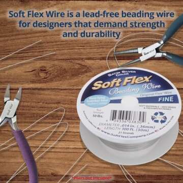 Soft Flex 21 Strand Beading Wire - 0.14 mm - 100 Feet