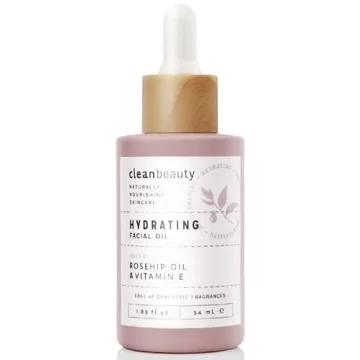 Clean Beauty Hydrating Rose Petal Facial Oil with Rosehip Oil & Vitamin E