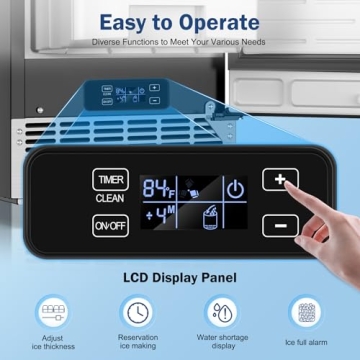 RAPSUAR Ice Maker - 95Lbs Daily Output & 35Lbs Bin