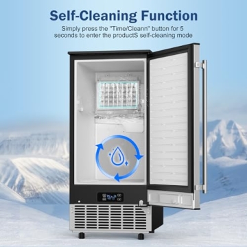 RAPSUAR Ice Maker - 95Lbs Daily Output & 35Lbs Bin