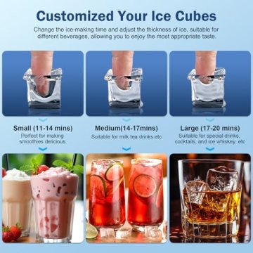 RAPSUAR Ice Maker - 95Lbs Daily Output & 35Lbs Bin