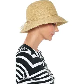 Coolibar UPF 50+ Women's Carolina Summer Cloche - Sun Protective (One Size- Natural)
