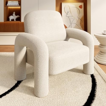 Dewhut Modern Sherpa Accent Chair - Stylish & Cozy Furniture for Any Room