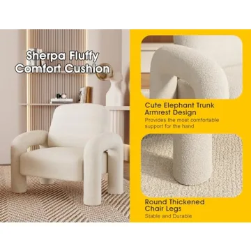 Dewhut Sherpa Accent Chair for Cozy Spaces