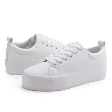 JABASIC Women's Lace Up Platform Sneakers - Stylish & Comfortable