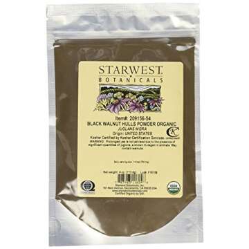 Starwest Botanicals Organic Black Walnut Hull Powder - Versatile Herbal Remedy