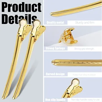 YGDZ Metal Duck Billed Hair Clips for Easy Styling