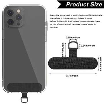 3 Pack Boho Macrame Phone Wrist Strap with 3 Pcs Phone Tether Tabs, Cell Phone Lanyard Bracelet Handmade Smartphone Wristlet Keychain with Universal Strap Keyring Holder Connector Patch for Women Men