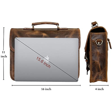 Rustic Town Leather Messenger Bag for Men - Stylish & Durable