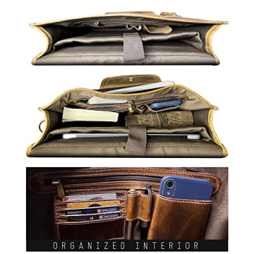 Rustic Town Leather Messenger Bag for Men - Stylish & Durable