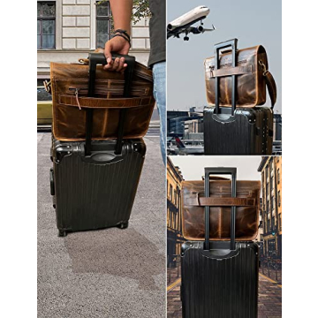 Rustic Town Leather Messenger Bag for Men - Stylish & Durable