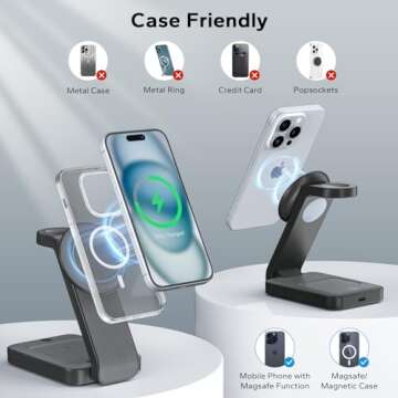 Eazpower 3 in 1 Foldable Wireless Charger for MagSafe