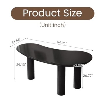 GlimBiz 65 Inch Irregular Computer Desk for Home Office