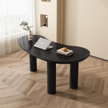 GlimBiz 65 Inch Irregular Computer Desk for Home Office