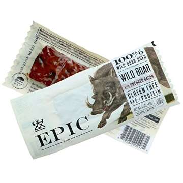 EPIC Wild Boar with Uncured Bacon Protein Bars, Paleo Friendly, 12 ct, 18 oz