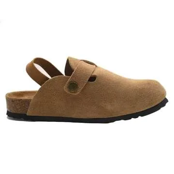 Generic Kids Suede Clogs Toddler Clogs Boys Girls Sandals Cork Adjustable Buckle Mules Kid Slippers ...