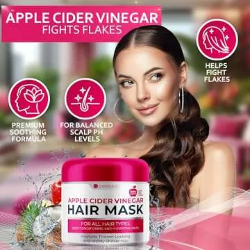 Apple Cider Vinegar Deep Conditioning Mask - Treatment for Dry Damaged Hair and Split End Repair - S...