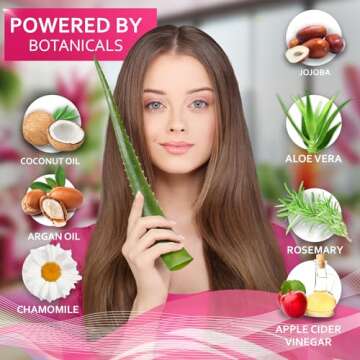 Apple Cider Vinegar Deep Conditioning Mask - Treatment for Dry Damaged Hair and Split End Repair - Sulfate Free Formula with Collagen, Keratin and Argan Oil - For Flaky Scalp and Dandruff Relief