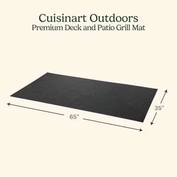 Cuisinart Premium Deck and Grill Mat, 65" x 36", Non-Slip Rubber Mat for BBQ, Griddle and Grill All ...