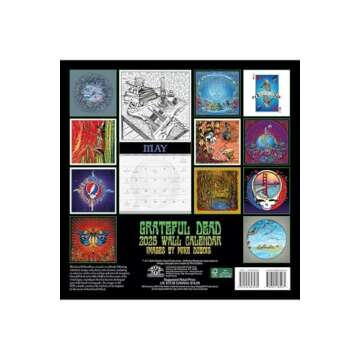 2025 Grateful Dead Wall Calendar 12x12" - Artwork by artist Mike DuBois