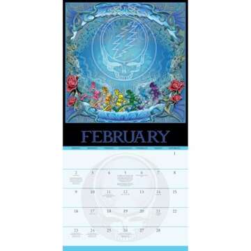2025 Grateful Dead Wall Calendar 12x12" - Artwork by artist Mike DuBois