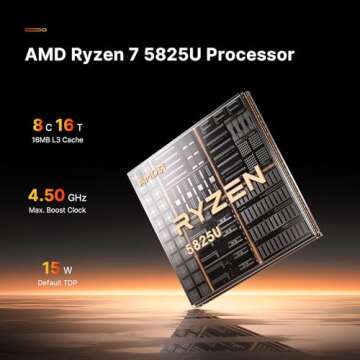 BOSGAME Mini Gaming PC AMD Ryzen 7 5825U with 32GB RAM