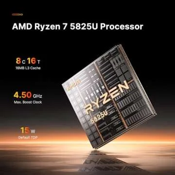 BOSGAME Mini Gaming PC AMD Ryzen 7 5825U with 32GB RAM