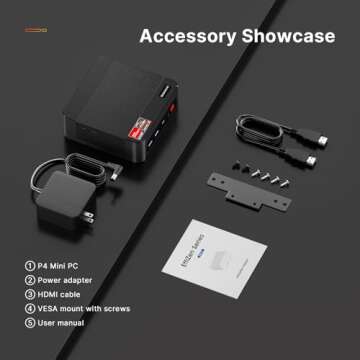 BOSGAME Mini Gaming PC AMD Ryzen 7 5825U with 32GB RAM