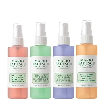 Mario Badescu Facial Spray Collection with Rose Water, Cucumber, Lavender and Orange Blossom, Multi-...