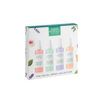Mario Badescu Facial Spray Collection with Rose Water, Cucumber, Lavender and Orange Blossom, Multi-Purpose Cooling and Hydrating Face Mist for All Skin Types, Dewy Finish, 4 Fl Oz (Pack of 4)