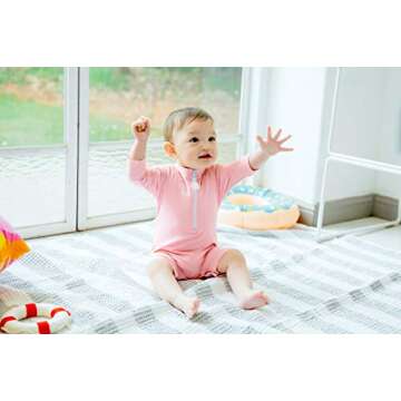 VAENAIT BABY Girls Swimsuit UV Protection Fun Pink