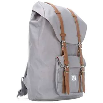 Herschel Little America Laptop Backpack, Grey/Tan Synthetic Leather, Classic 25.0L