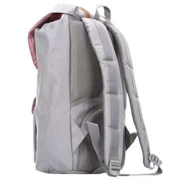 Herschel Little America Laptop Backpack, Grey/Tan Synthetic Leather, Classic 25.0L