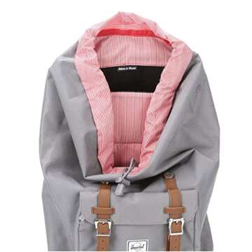 Herschel Little America Laptop Backpack, Grey/Tan Synthetic Leather, Classic 25.0L