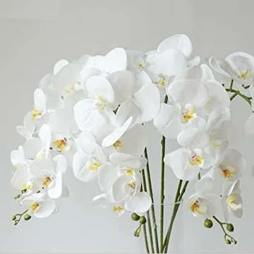 FagusHome 31" Faux Phalaenopsis Orchid Flowers Set
