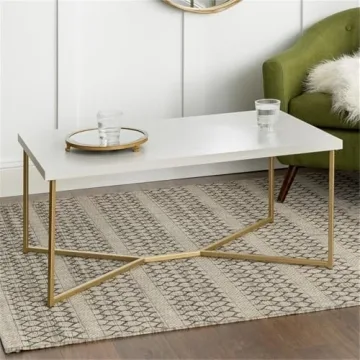 Walker Edison Marble Gold Coffee Table for Modern Living