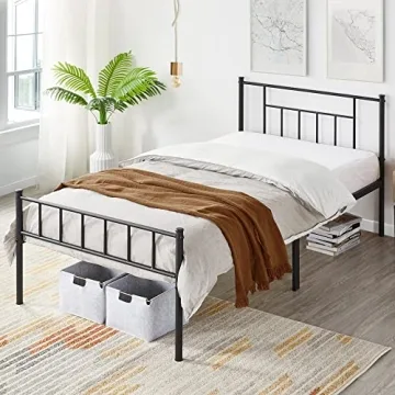 Stylish Yaheetech Twin Metal Bed Frame with Storage